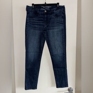 American Eagle Dark Wash Skinny Stretch Jegging Jean Sz 14